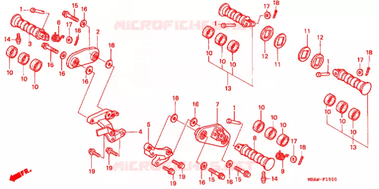 REPOSE PIED Honda MOTO 750 SHADOW 1998  VT750C3W