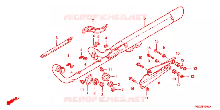 SILENCIEUX D'ECHAPPEMENT Honda MOTO 750 SHADOW 2004  VT750C4