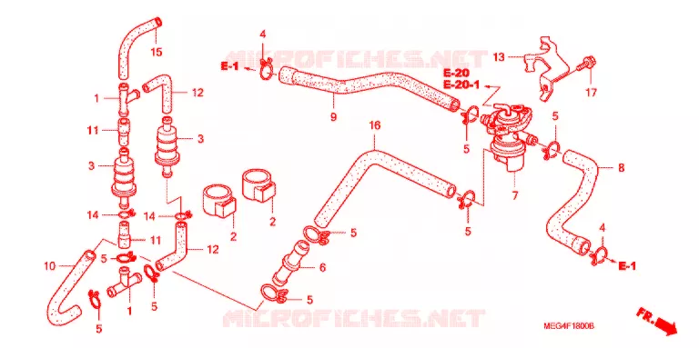 COMMANDE INJECTION D'AIR SOUPAPE Honda MOTO 750 SHADOW 2005  VT750C5_A
