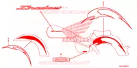 AUTOCOLLANTS (2A/2CM/3AC) pour Honda SHADOW VT 750 AERO ABS BLACK de 2009