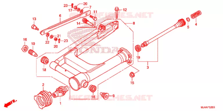 BRAS OSCILLANT (VT750C/CA/C2/C2B/C2F/CS/C2S) Honda MOTO 750 SHADOW 2013  VT750CAD_A