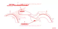 EMBLEME (VT750C/CA/CS) pour Honda SHADOW VT 750 AERO ABS GRAY de 2013