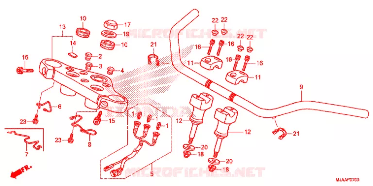 GUIDON (VT750C/CA/CS) Honda MOTO 750 SHADOW 2013  VT750CAD_A