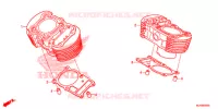 CYLINDRE pour Honda SHADOW VT 750 AERO ABS GRAY de 2014