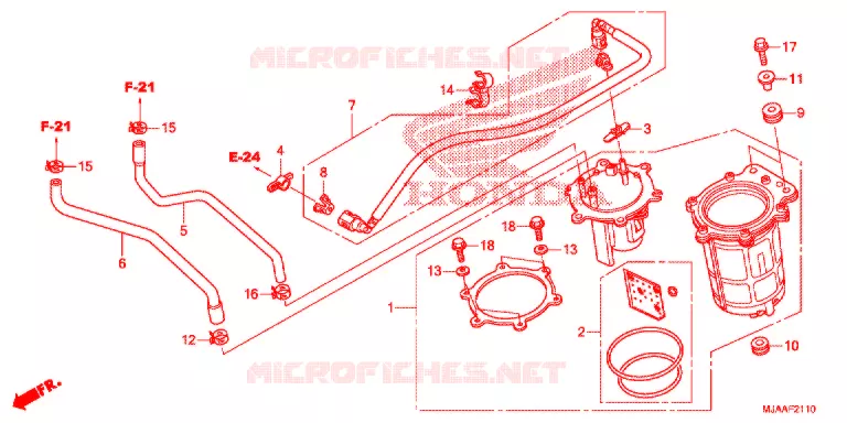 POMPE A ESSENCE (VT750C/CA/C2/C2B/C2F/CS/C2S) Honda MOTO 750 SHADOW 2013  VT750CD
