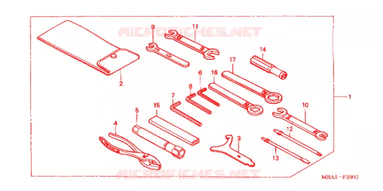 OUTIL Honda MOTO 750 SHADOW 2002  VT750CDA2