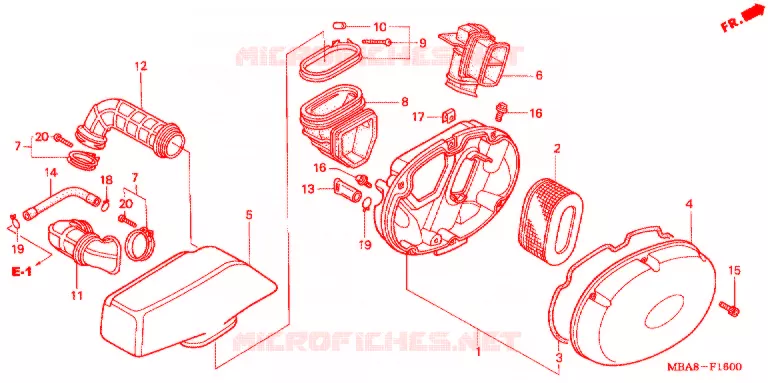 FILTRE A AIR Honda MOTO 750 SHADOW 2003  VT750CDA3