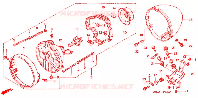 PHARE Honda MOTO 750 SHADOW 2003  VT750CDA3