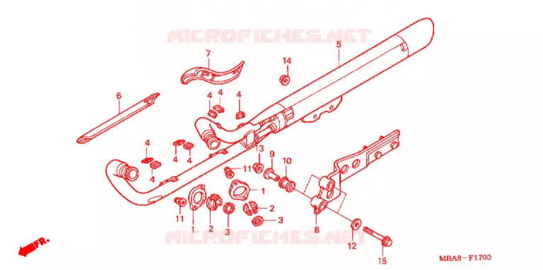 SILENCIEUX D'ECHAPPEMENT Honda MOTO 750 SHADOW 2002  VT750CDC2