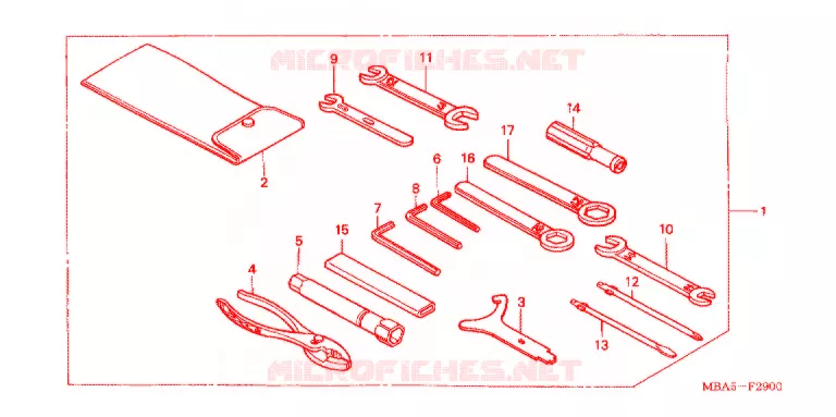 OUTIL Honda MOTO 750 SHADOW 2002  VT750CDC2