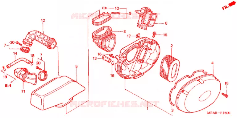 FILTRE A AIR Honda MOTO 750 SHADOW 2003  VT750CDC3