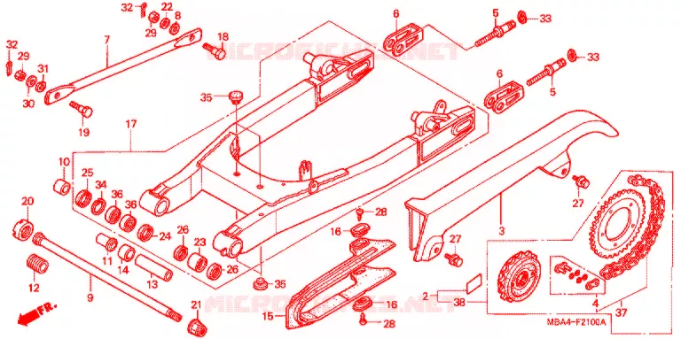 BRAS OSCILLANT Honda MOTO 750 SHADOW 1998  VT750CDW