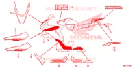 AUTOCOLLANTS (2) pour Honda CBR 1000 ABS RED de 2017