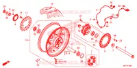 ROUE ARRIERE pour Honda CBR 1000 ABS RED de 2017