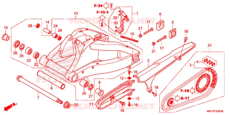 BRAS OSCILLANT Honda MOTO 1000 CBR 2017  CBR1000RAH