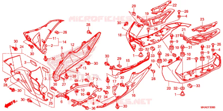 MARCHE PIEDS Honda MOTO 750 INTEGRA 2017  NC750DH