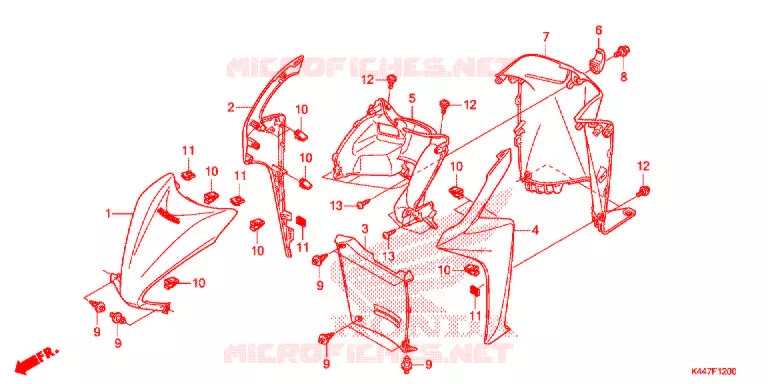 CARENAGE AVANT - PROTEGE JAMBES Honda SCOOTER 110 VISION 2018  NSC110MPDH