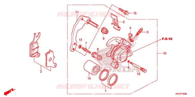 ETRIER DE FREIN AVANT Honda SCOOTER 110 VISION 2018  NSC110MPDH