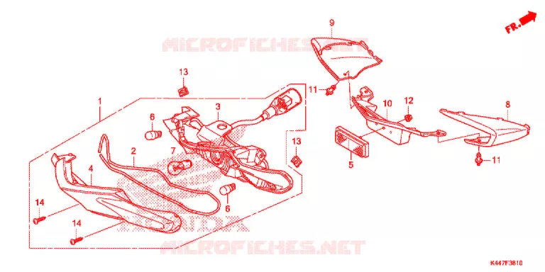 FEUX ARRIERE Honda SCOOTER 110 VISION 2018  NSC110MPDH
