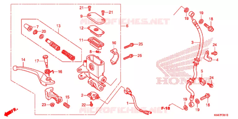 MAITRE CYLINDRE DE FREIN AVANT Honda SCOOTER 110 VISION 2017  NSC110MPDH