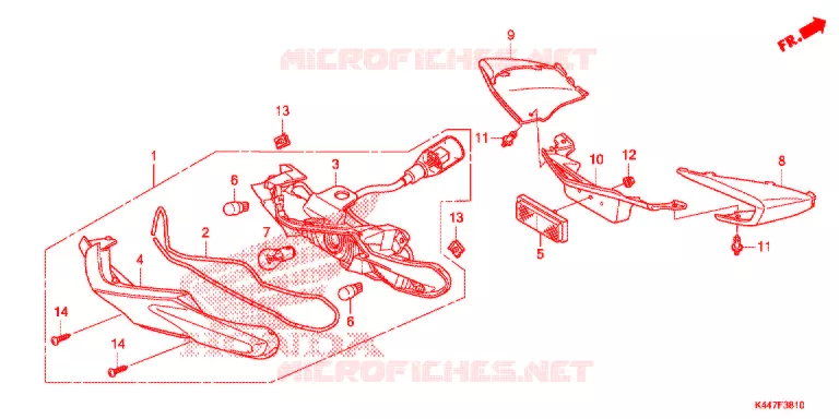 FEUX ARRIERE Honda SCOOTER 110 VISION 2018  NSC110MPDH