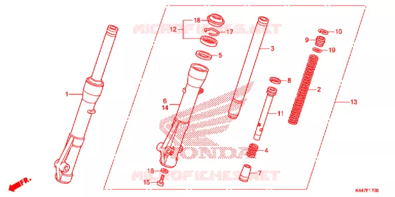 FOURCHE Honda SCOOTER 110 VISION 2017  NSC110MPDH