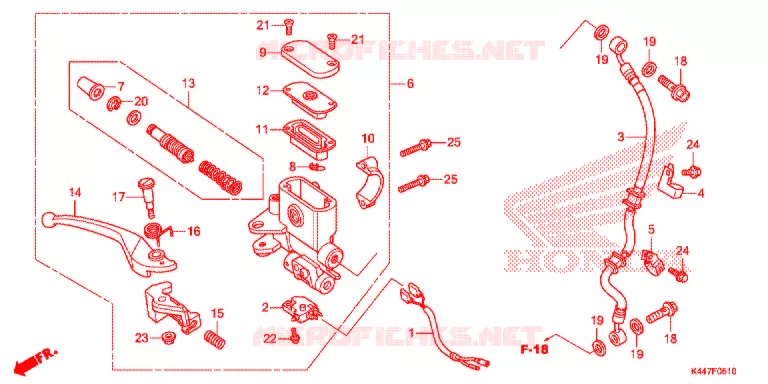 MAITRE CYLINDRE DE FREIN AVANT Honda SCOOTER 110 VISION 2018  NSC110MPDH