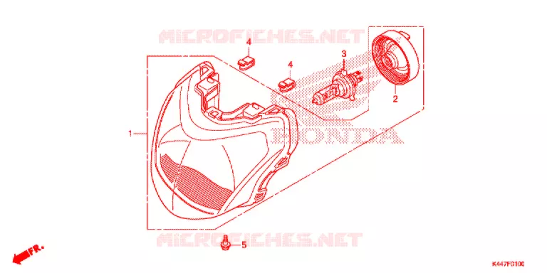 PHARE Honda SCOOTER 110 VISION 2019  NSC110MPDH