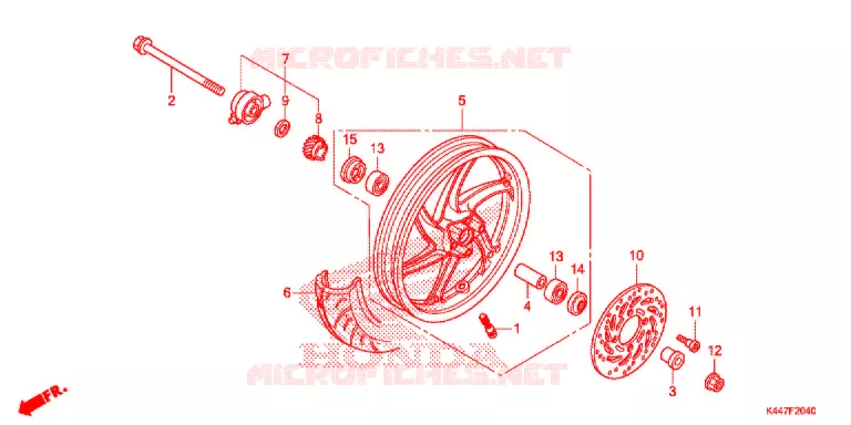 ROUE AVANT Honda SCOOTER 110 VISION 2017  NSC110MPDH