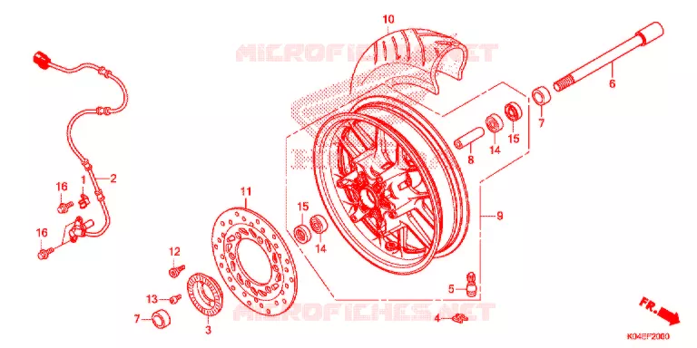 ROUE AVANT Honda SCOOTER 300 FORZA 2017  NSS300H