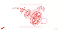 ROUE ARRIERE pour Honda SH 125 ABS D 2E de 2017