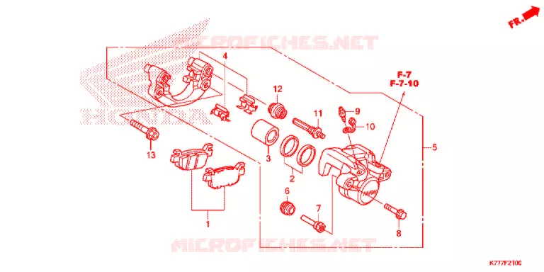 ETRIER DE FREIN ARRIERE Honda SCOOTER 125 SH 2017  SH125ADH