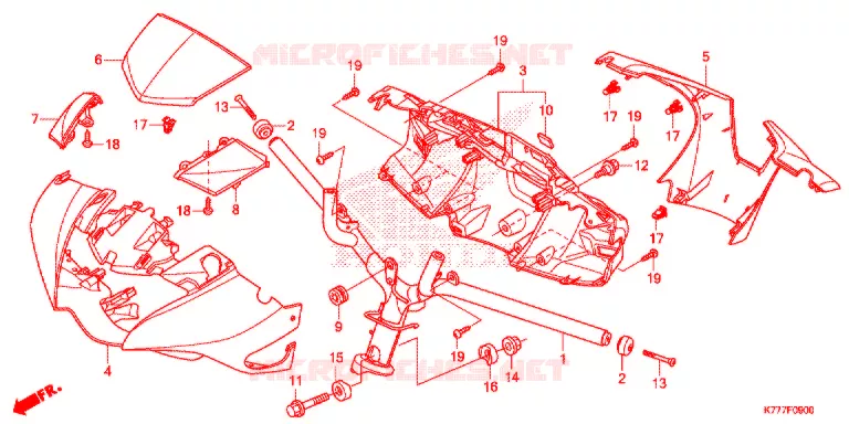 GUIDON - CARENAGE Honda SCOOTER 125 SH 2017  SH125ADH