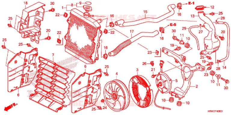 RADIATEUR Honda ATV 500 FOURTRAX 2017  TRX500FE2H