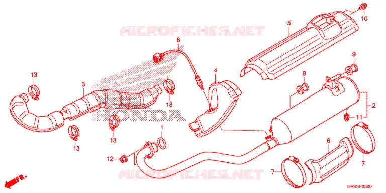 SILENCIEUX D'ECHAPPEMENT Honda ATV 500 FOURTRAX 2017  TRX500FE2H