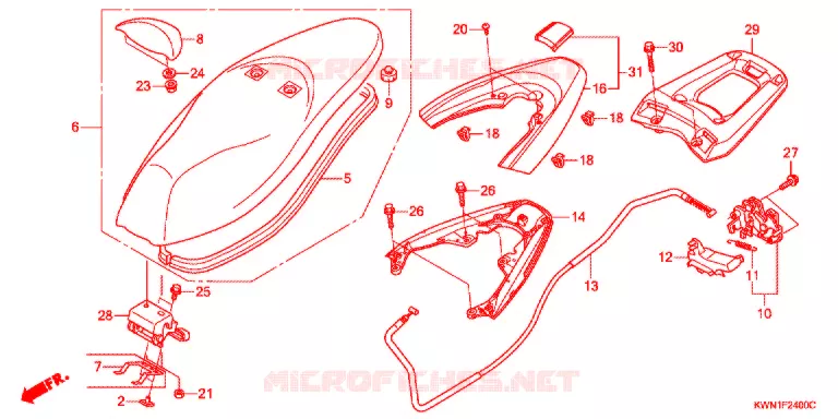 SELLE Honda SCOOTER 125 PCX 2013  WW125EX2D