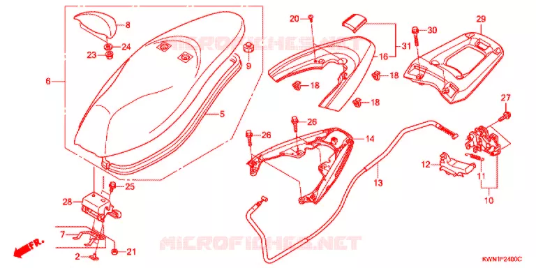 SELLE Honda SCOOTER 125 PCX 2013  WW125EX2D