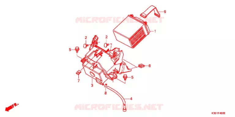 BATTERIE Honda ATV 500 FOURTRAX 2017  TRX500FM6H
