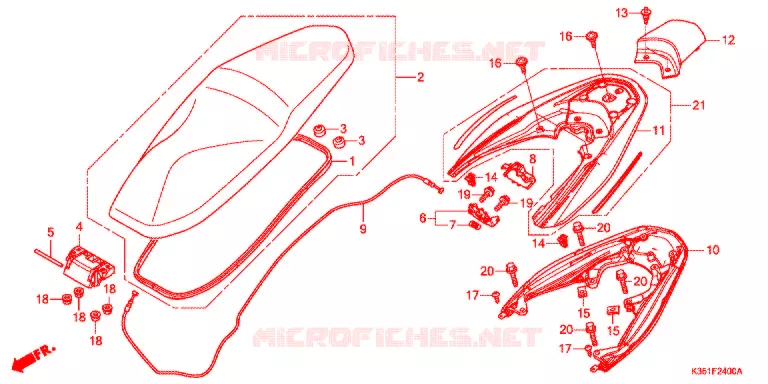 SELLE Honda SCOOTER 125 PCX 2017  WW125J