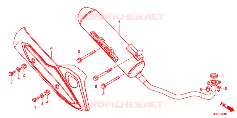 SILENCIEUX D'ECHAPPEMENT Honda SCOOTER 125 PCX 2017  WW125SH