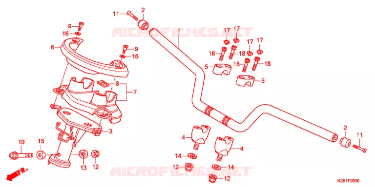 GUIDON - CARENAGE Honda SCOOTER 125 PCX 2018  WW125SJ