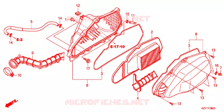 FILTRE A AIR Honda SCOOTER 150 PCX 2012  WW150C