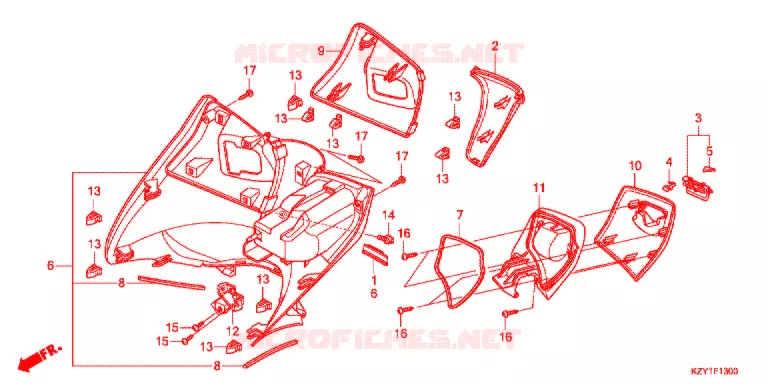 PROTEGE JAMBES Honda SCOOTER 150 PCX 2013  WW150D