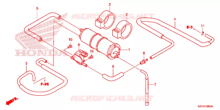 SYSTÈME DE RECYCLAGE DES GAZ Honda SCOOTER 150 PCX 2013  WW150D