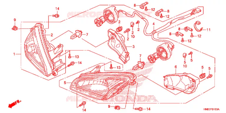 PHARE Honda ATV 680 FOURTRAX 2017  TRX680FAH