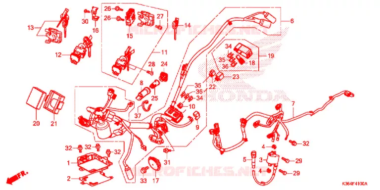 FAISCEAU DES FILS Honda SCOOTER 150 PCX 2015  WW150F