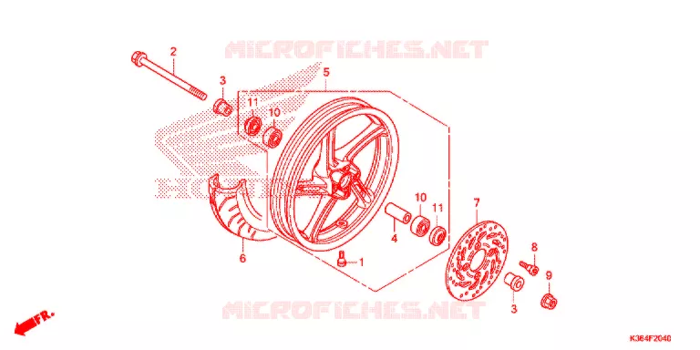 ROUE AVANT Honda SCOOTER 150 PCX 2016  WW150F