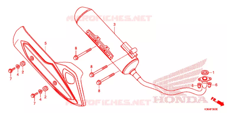 SILENCIEUX D'ECHAPPEMENT Honda SCOOTER 150 PCX 2016  WW150F