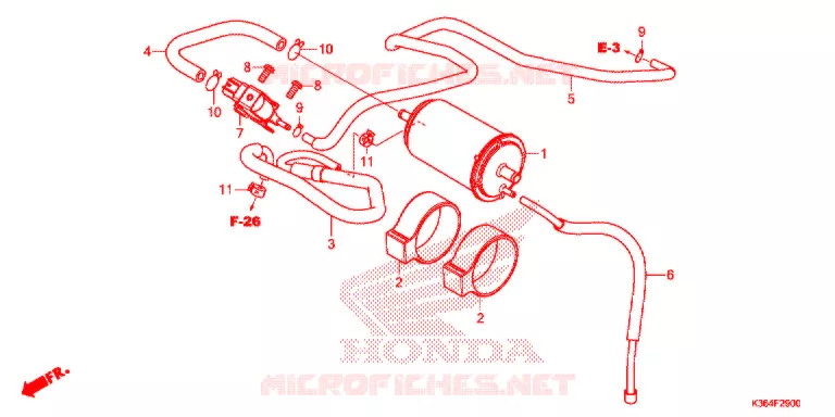 SYSTÈME DE RECYCLAGE DES GAZ Honda SCOOTER 150 PCX 2016  WW150F