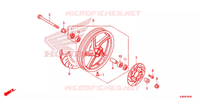 ROUE AVANT Honda SCOOTER 150 PCX 2015  WW150F